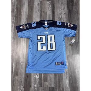 Size XL (18/20) - VTG 00's Reebok Tennessee Titans #28 Chris Johnson Jersey NWT